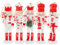 5pcs 12cm Red Wooden Christmas Nutcracker Soldier Ornaments,Christmas Tree Decorations Mini Nutcracker Figures Hanging Ornaments,Nutcracker Soldier Puppet Doll Pendant for Tree Tradition Xmas Decor