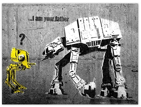 Wandtattoo, Motiv: Ich bin dein Vater Banksy, 135 x 100 cm, Nr. H338M_NS1AS