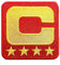 Smc Store Red Captain C Patch (4 Gold Stars) Logo Patch Embroidery American Football Fan Favorite Team Iron On Sew On Embroidered Patch
