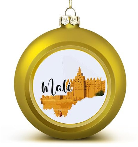 1PCS Weihnachtskugeln Ornamente Mali Weihnachtsdekoration Mali Wahrzeichen Baum Kugeln für Urlaub Weihnachten Party Dekoration
