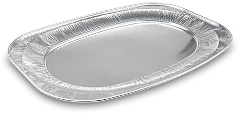 VEPATIM 10 Stk. Alu-Catering-Platte, Aluminium-Partyplatte Servierplatte 55 x 36 cm