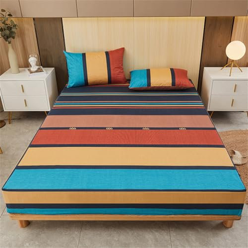 Morbuy Coprimaterasso Impermeabile Matrimoniale Traspirante con Cerniera Microfibra Extra-Morbida e Biestensibile Coprimaterasso con Tasche Profonde Fino (120x200x10cm,Coloré)