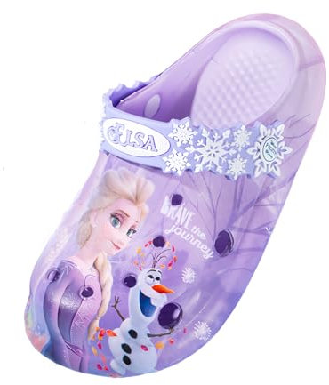 Kinder Clogs ELSA| Hausschuhe Mädchen Gartenschuhe Atmungsaktiv Pantoletten|Sandalen Badeschuhe (Lila, EU Schuhgrößensystem, Grundschulkind, Damen, Numerisch (von/bis), M, 27, 28)