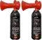 JUNG Druckluftfanfare Air Horn Profi Qualität 2X 400ml, 200 Kurze Signale, Fanfare Sportveranstaltung, Europameisterschaft, EM WM, als Warnsingnal, Hupe Tröte Drucklufthupe Gashupe Fantröte Airhorn