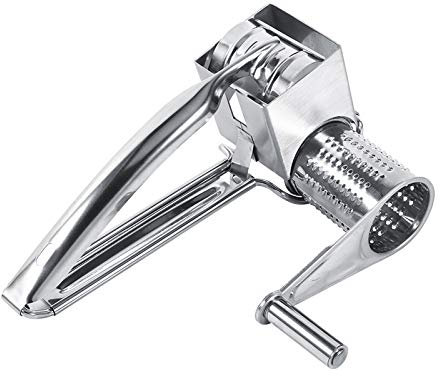Cheese Grater Hand-held Multifunctional Kitchen Craft Rotary Stainless Steel Cheese Grater Slice Shred Tool Multi Purpose Kitchenware