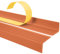 Quest Treppenkantenprofil Selbstklebend 40x25mm – Antirutsch Treppenkantenschutz aus Kunststoff PVC – Ziegelfarbe, 150cm