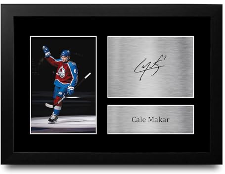 HWC Trading Cale Makar Colorado Avalanche Geschenke Gedrucktes Signiertes Autogramm Foto für Eishockey Anhänger and Fans - A4 Gerahmt