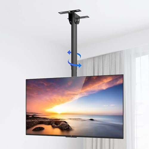 GUODDM Soporte De Montaje De TV De Techo Ajustable, Se Adapta A Televisores De 39in A 85in, Inclinación Y Giro Telescópico Ajustable En Altura, VESA Máx 600 X 400mm