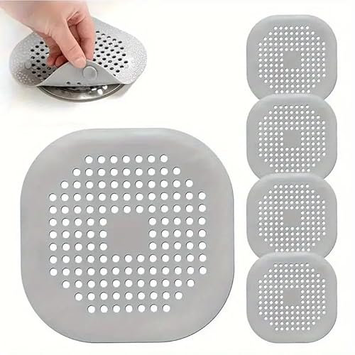 Filtre pour evier, Filtre à Cheveux pour lavabo-Douche, Anti-Obstruction, 2 unités