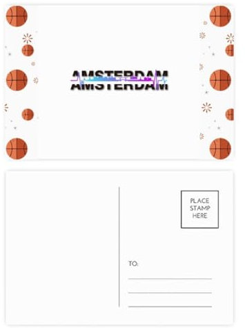 City Radio Amsterdam Building Basketball Postkarten-Set Dankeskarte Mailing Seite 20 Stück