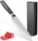 Bestyks CreaBivotion Kochmesser, Allzweckmesser aus hochwertigem Carbon Edelstahl, rostfrei, 18 Cm Profi Messer, Extra Scharfe Messerklinge, Chefmesser, mit Ergonomisch Chef Fleischmesser