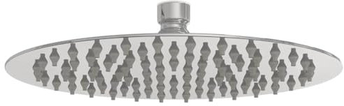 vidaXL Pomme de douche pluie acier inoxydable 304 20 cm ronde, pommeau de douche à effet pluie, pommeau de bain, pièce de douche