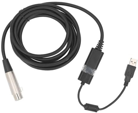 Vvikizy USB-Stecker auf XLR-Buchse, Mikrofon-Link-Konverterkabel, 48/44,1 KHz, Studio-Soundkabel, Verbindungskabel, Adapter für Mikrofone oder Aufnahmen
