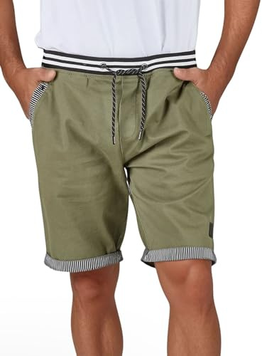 riverso Kurze Hosen Herren Stretch Regular Fit RIVAngelo Bermuda Shorts | Sommer Schwarz Beige Grau Blau Navy Grün S M L XL XXL 3XL 4XL 5XL