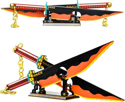 Pasyru Technik Schwert Bausteine Modell, 1478 Teile Anime Katana Cosplay Spielzeug Klemmbausteine mit Scheide Halterung, Geschenk für Erwachsene und Jungen ab 6-16, Kompatibel mit Großen Marken