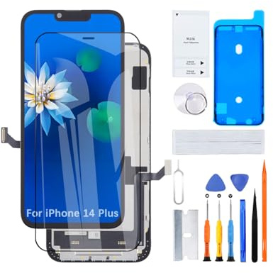 H&LYCYJ Display Bildschirm für iPhone 14 Plus A2886 A2632 | Werkzeugsatz tragen，HD Display，Bildschirm ersetzen，für Modelle:A2886 A2632 A2885 A2896 A2887