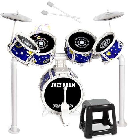 Kids Drum Kit, Junior Jazz Drum Set Toddler Toy