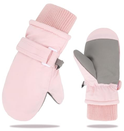 Skihandschuhe Kinder Wasserdicht Winddicht Warme Winter Fäustlinge für 2-8 Jahre Junge und Mädchen Schneehandschuhe für Skifahren, Snowboard, Radeln