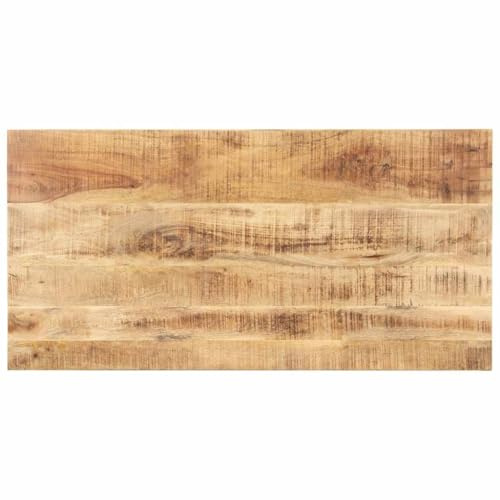 Qnhdfrt 100x60 cm Solid Mango Wood Tabletop, 15mm Thick