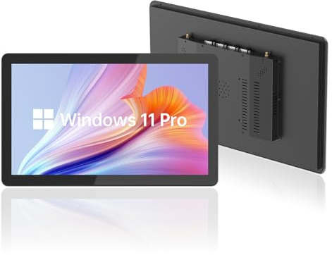 PULIJAZ 27 Pulgadas Panel PC Industrial Integrado IP65, All in One Touchscreen, Industrial Fanel PC Windows11 Pro, 2xUSB3.0, 2xUSB2.0, HDMI, 4xRS232+2xRS485, 2xLAN(I3-1215U, 16G RAM 1T SSD)