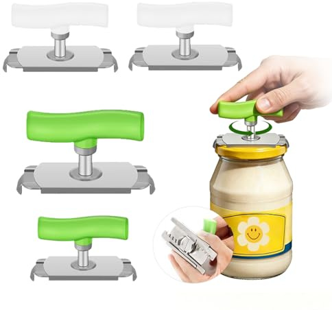 4Pcs Retractable Jar Opener for Arthritis Hands Multifunctional Adjustable 2026 New Kitchen Manual Lid Gripper Can Openers Accessories for Weak Hands UK Effortless Stainless Steel Tin Bottle Opener