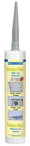 WEICON Solar-Flex, grau, 290 ml | witterungsbeständiger Solarkleber für Solar- und Photovoltaikanlagen, MS-Polymer-Kleber