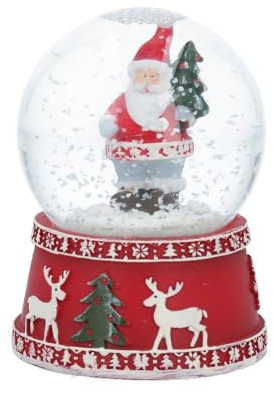 Gisela Graham Weihnachts-Schneekugel-Weihnachtsmann klein
