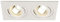 SLV NEW TRIA 155 | LED Deckeneinbaustrahler, Einbauleuchte, Deckenstrahler, dreh- und schwenkbare Deckeneinbauleuchte, Indoor | zweiflammig, GU10, weiß, je. max. 50W, inkl. Clipfedern
