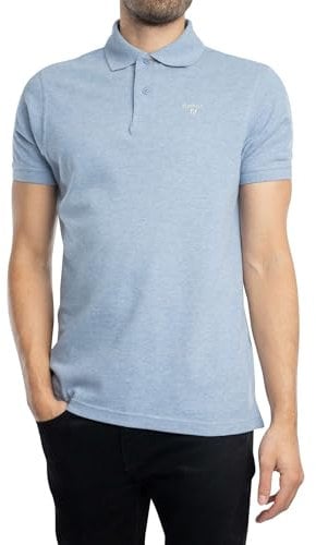 Barbour Mens Tartan Pique Polo Shirt (UK, Alpha, XL, Regular, Regular, Sky Blue)