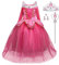 LiUiMiY Costumi Bambina Principessa Vestito Carnevale Lunga Manica Tulle Diadema Cosplay Festa Nuziale Compleanno Carnevale Abito per Ragazze, rosa, 104-110 (etichetta 110)