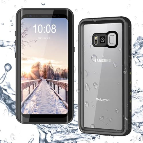 YMCCOOL wasserdichte Schutzhülle für Samsung Galaxy S8, stoßfest, schneefarben, schmutzdicht, mit IP68-zertifizierter wasserdichter Hülle für Samsung Galaxy S8 5,8 Zoll