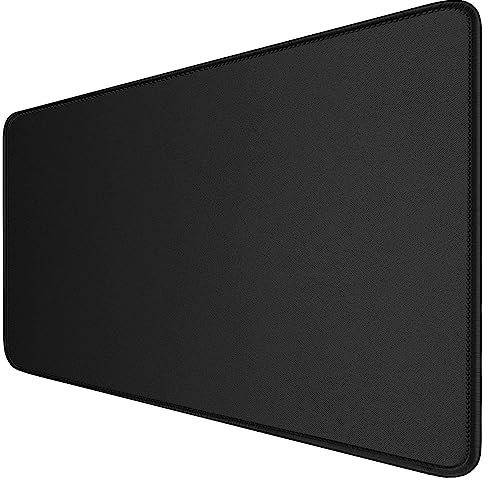 LL-COEUR Tapis de Souris Noir de Grande Taille 140x60x0,3cm, XXL Tapis Bureau Étanche sous-Main d'ordinateur Antidérapant pour Clavier (1400x600x3mm)