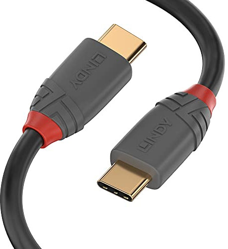 Lindy 0.5m USB 2.0 Type C to C Cable, Anthra Line Black