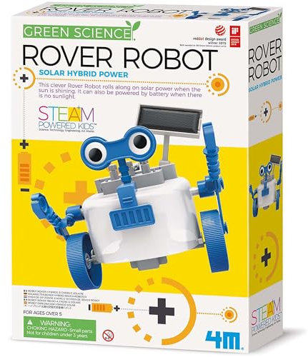 4M 403417 Green Science Rover Robot-Solar Hybrid Power, Multi