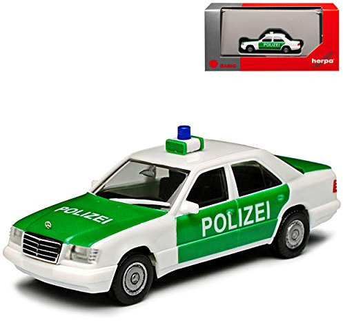 Mercedes-B E-Klasse W124 Limousine Polizei 1984-1997 H0 1/87 Herpa Modell Auto