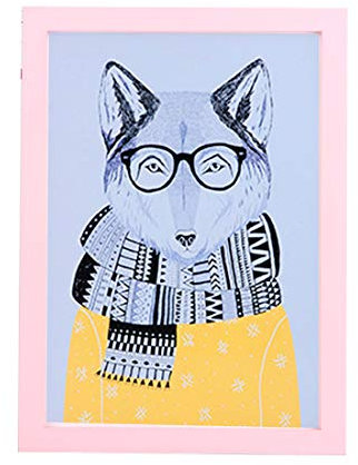 Levoberg Cadre Photo Mural en Bois Cadre Photo Rectangulaire Décoration Maison Galerie A4 Rose