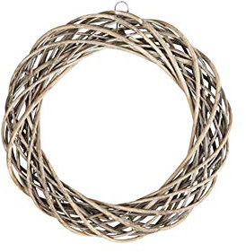 FloristryWarehouse Vostok Natürlicher Weidenkranz, 30 cm, Grau