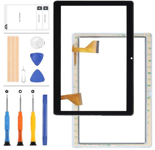 LADYSON Pantalla táctil 2.5D de 10.1 pulgadas para DUODUOGO G10 4G LTE Tablet PC capacitiva pantalla táctil panel de reparación y piezas de repuesto (negro)