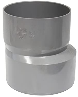 First Plast - Raccord PVC évacuation - Réduction excentrée - PVC - Mâle Femelle Ø125/110 -