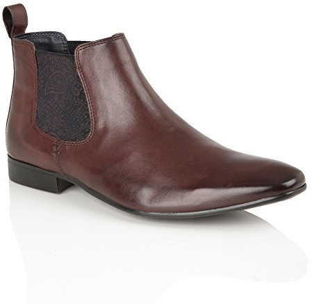 Stivali Chelsea alla moda da uomo, formali e casual, in pelle, taglie 37-44, Vino in pelle Carnaby, 44 EU