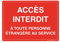 AUA SIGNALETIQUE 202113-AP-p-300x210 Pannello preforato con angoli arrotondati «nessun accesso a nessuno fuori dal servizio» pvc, 300 x 210 mm