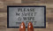 Artisan Kiss Grey Nylon Door Floor Mat Anti Slip Backing 70x40cm Gifts Presents Wedding Novelty (70 x 40 cm, Please Be Sweet & Wipe Your Feet)