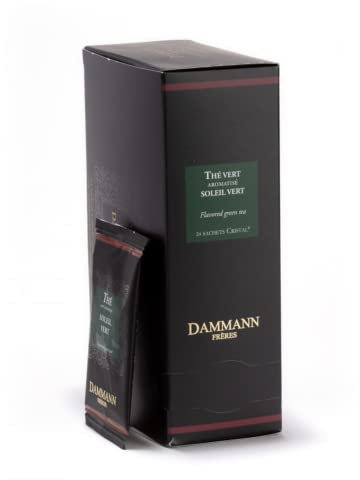 Dammann Frères | Tè Verde e Arancia | Tè Verde Aroma di Arancia - 24 Bustine (48 Gr) | Tè Verde con Olio Essenziale di Arancia | Tè Verde Filtri Singoli