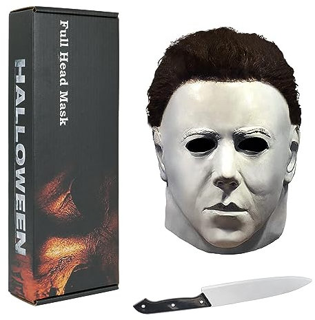 Xambop Michael Myers Mask Original 1978, Realistic Horror mask Scary Halloween Cosplay mask