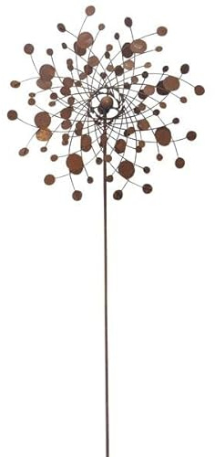 Girandola da discoteca arrugginita, elica per giostra, in metallo, decorazione ruggine, 212 cm, altezza: 64 cm