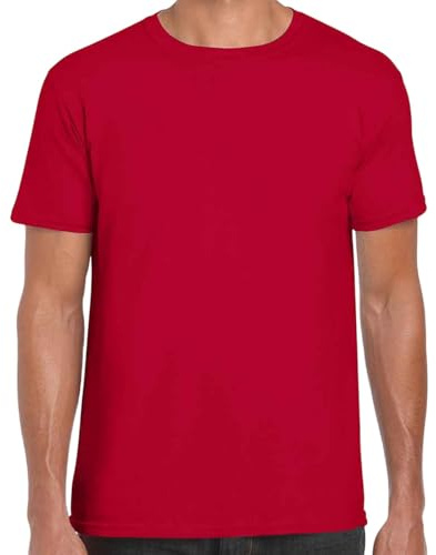 Gildan Mens Short Sleeve Soft-Style T-Shirt (M) (Cherry Red)