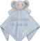 Wuff-Dogsworld Baby Kuscheltuch VIELE Modelle mit Namen Bestickt Geschenk Taufe Geburt Schmusetuch Schnuffeltuch Trösterchen Junge Mädchen (Elefant blau)