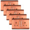 Trendi 2 Gang Artistic Modern Glossy 13 Amp Switched Tactile Plug Socket Copper (5 Pack)