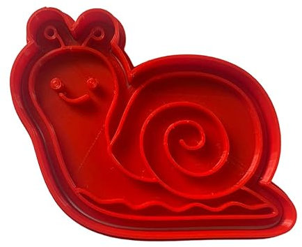 The Cookie Cutter Hub Ausstechform Schnecke, 9 cm, mit passender Prägung für Plätzchen, Kekse, Ton, Backdekoration