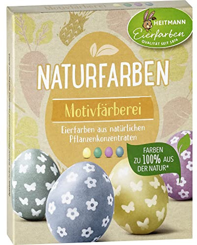 Heitmann Eierfarben - Naturfarben Motivfärberei - Gelb/Grün/Violett/Blau